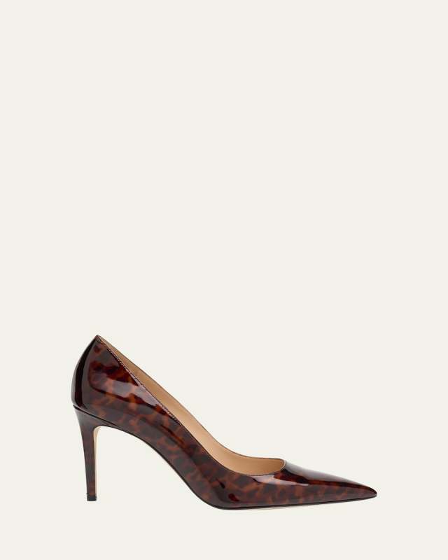 Stuart Tortoise Patent Leather Pumps